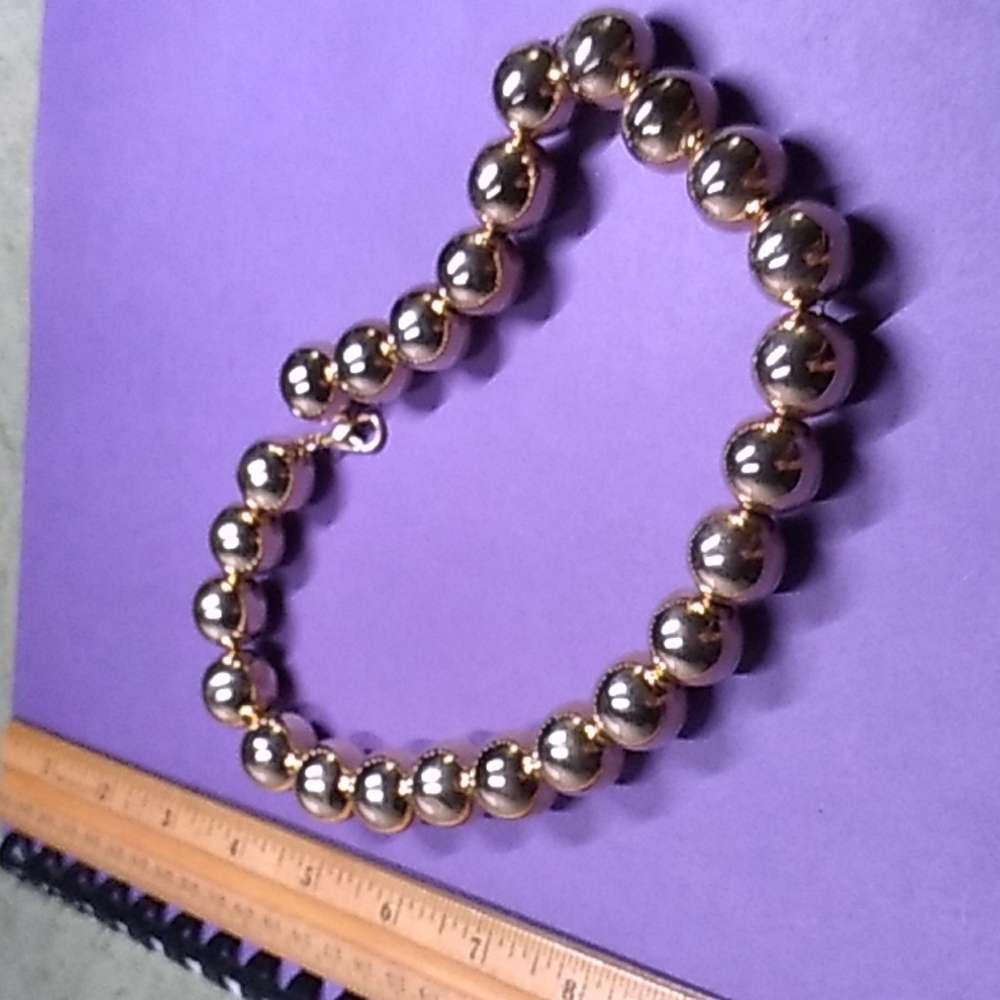 Golden pearl ball women fashion necklace